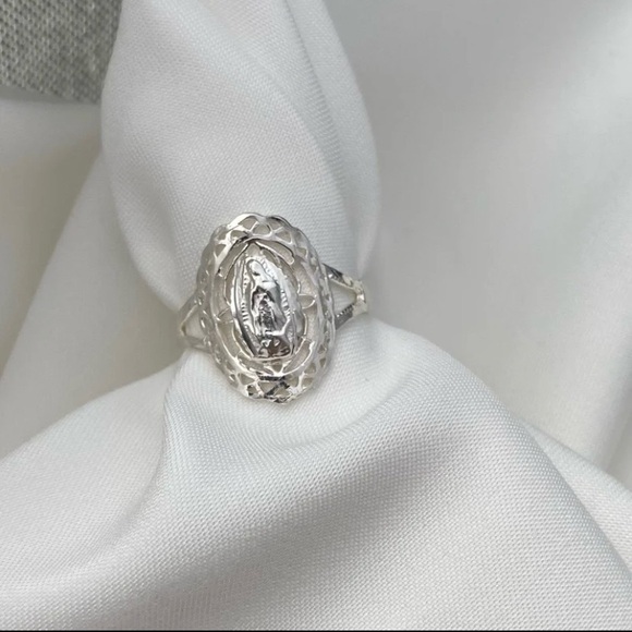 Virgin Ring Mexican Sterling Silver 925 Artesanal Anillo  Plata ley 925 Mexicana - Picture 6 of 7